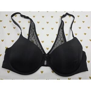 Victorias Secret Racerback Front Close Black Demi Balconette Bra 34C